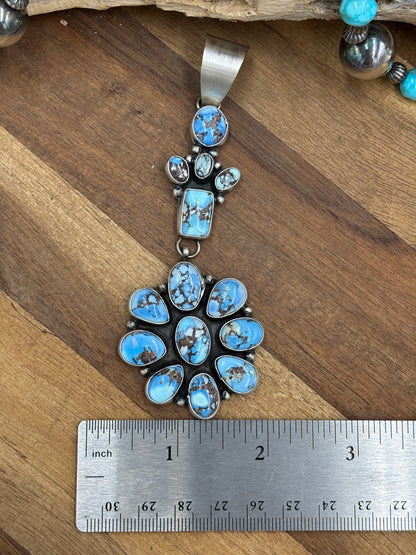 Golden Hills Cluster Pendant #1 by Ella Peters