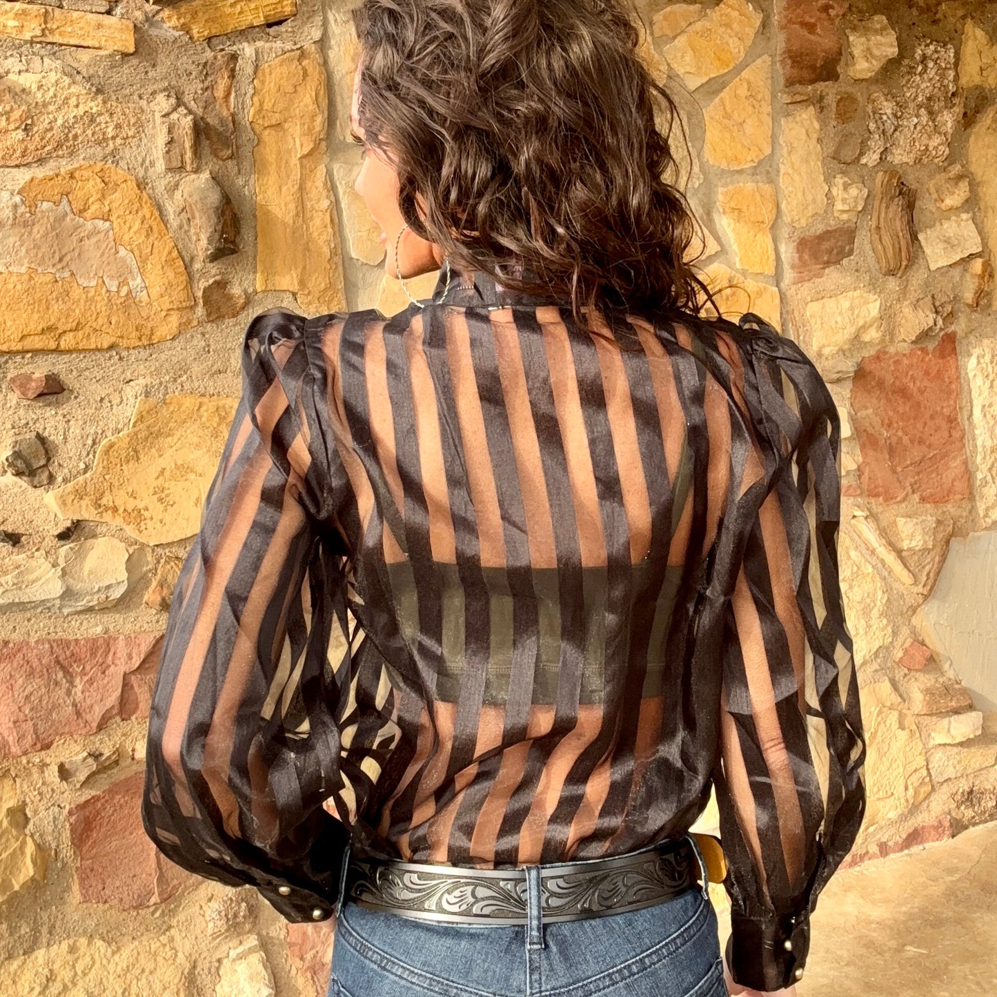 Blackwater Belle Sheer Stripe Top