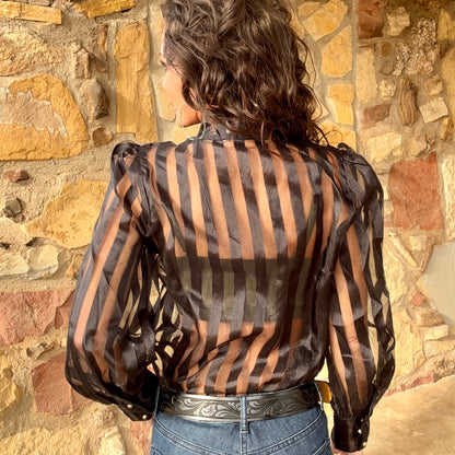 Blackwater Belle Sheer Stripe Top