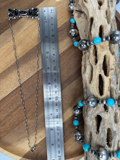 Black Onyx Necklace by Bonnie Benally, Navajo