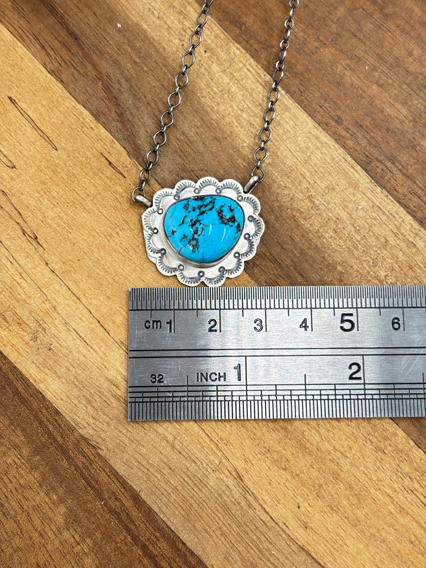 Kingman Turquoise Necklace by Scott Skeets, Navajo