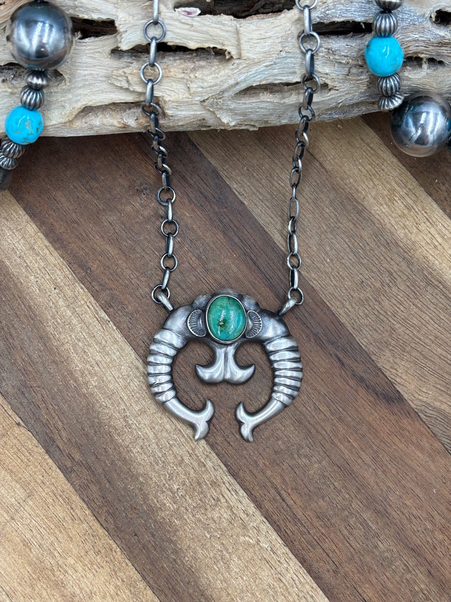 Sonoran Gold Turquoise #1 Naja Necklace