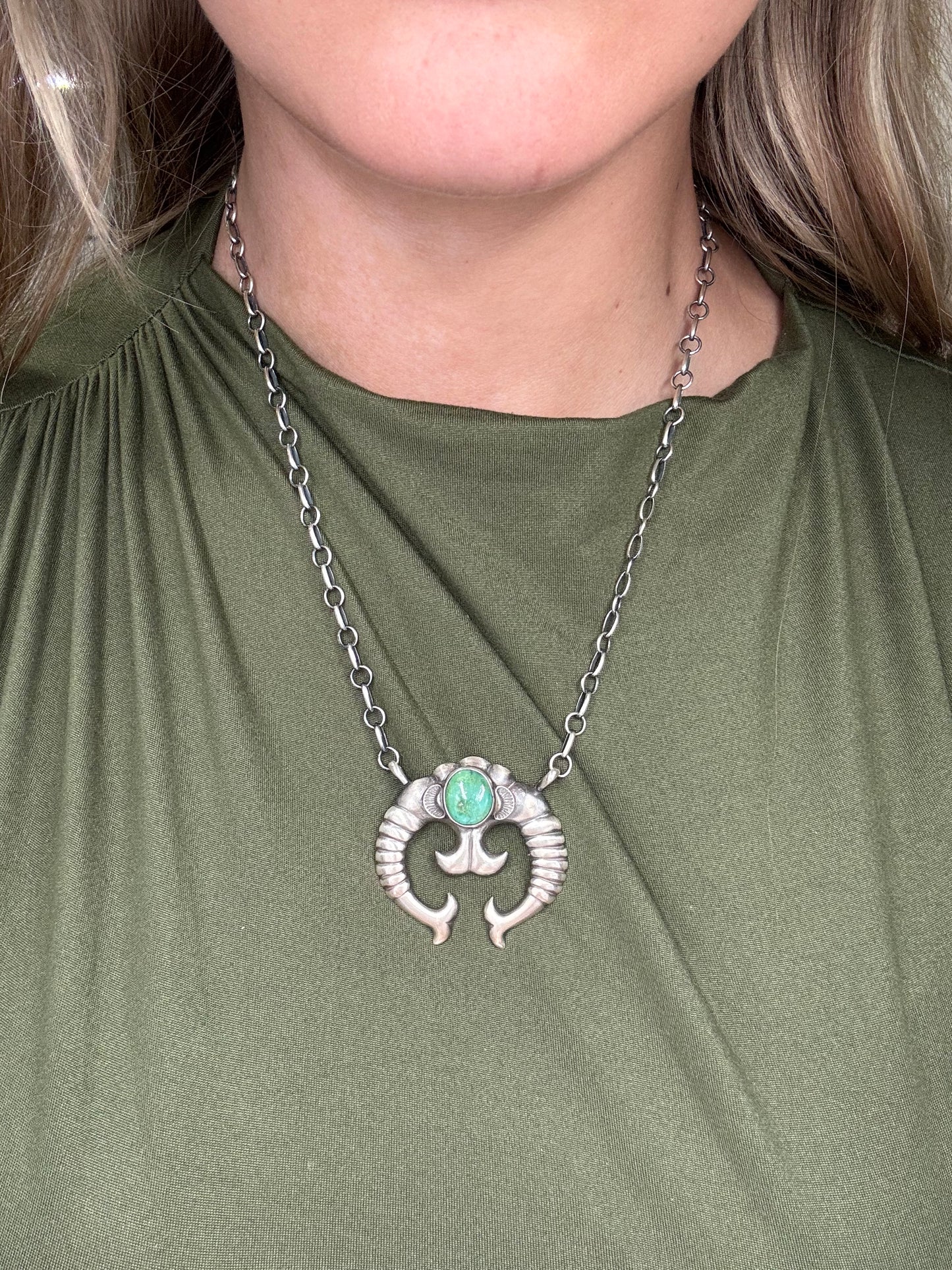 Sonoran Gold Turquoise #1 Naja Necklace