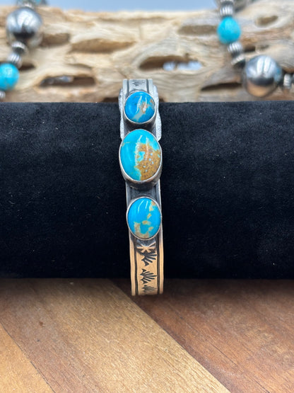 Kingman Cuff #2 by Donovan Skeet, Navajo