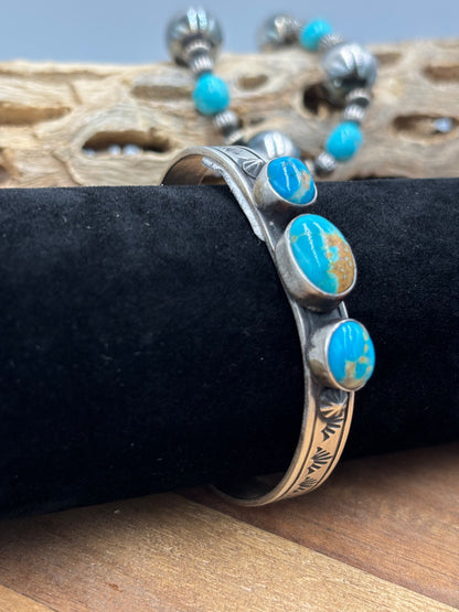 Kingman Cuff #2 by Donovan Skeet, Navajo