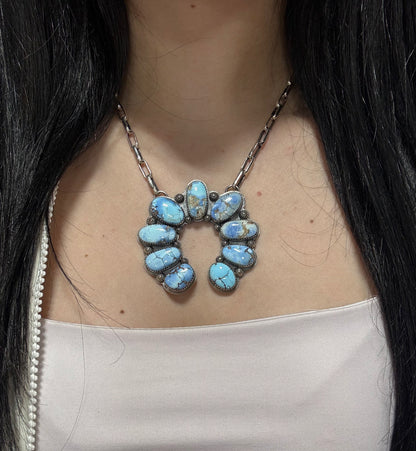 17" Golden Hills Naja Necklace by T. Nez Sr.