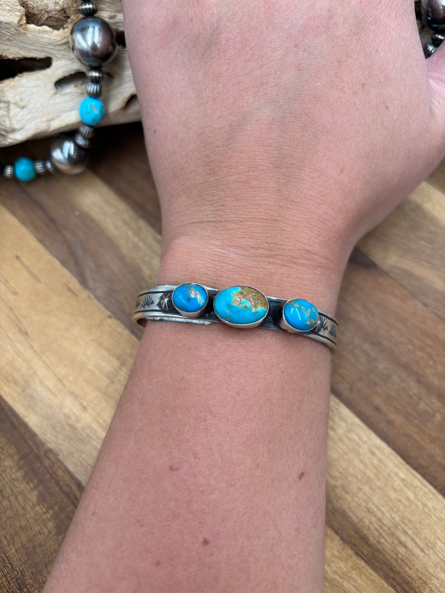 Kingman Cuff #2 by Donovan Skeet, Navajo