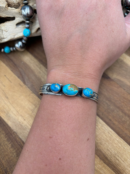 Kingman Cuff #2 by Donovan Skeet, Navajo