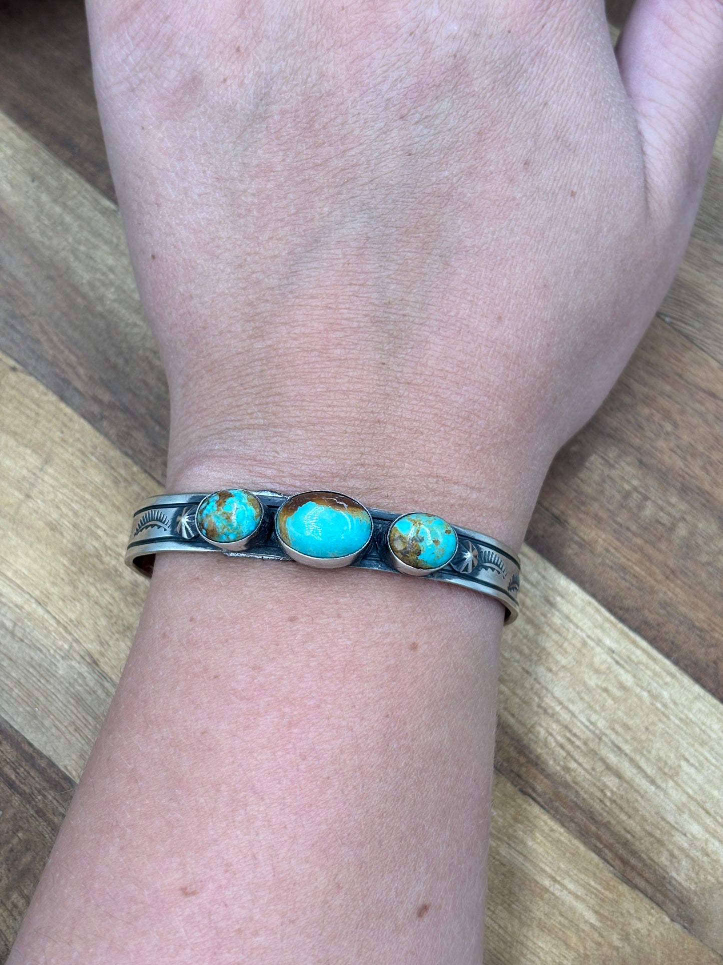 Kingman Cuff #1 by Donovan Skeet, Navajo