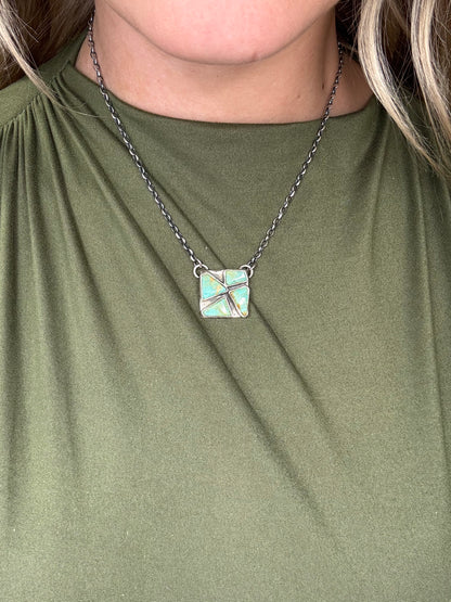 Turquoise Necklace #1 by Jude Candeleria, Zuni