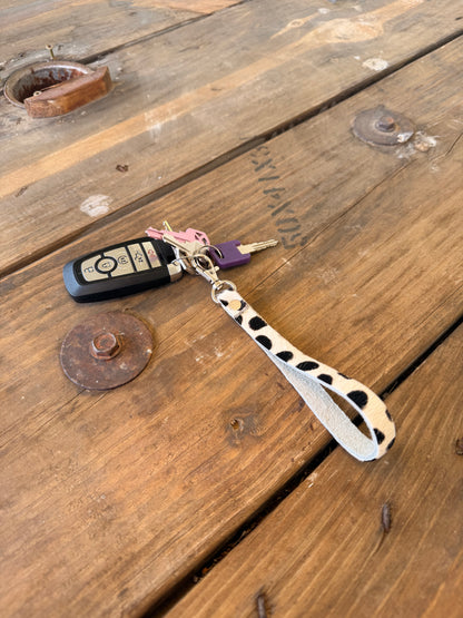 Black & White Hair on Hide Wristlet