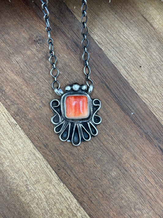 Red Spiny Necklace #1