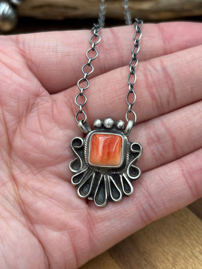 Red Spiny Necklace #1