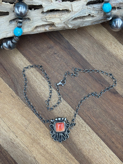 Red Spiny Necklace #1