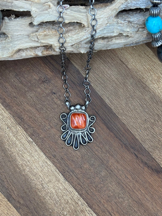 Red Spiny Necklace #2