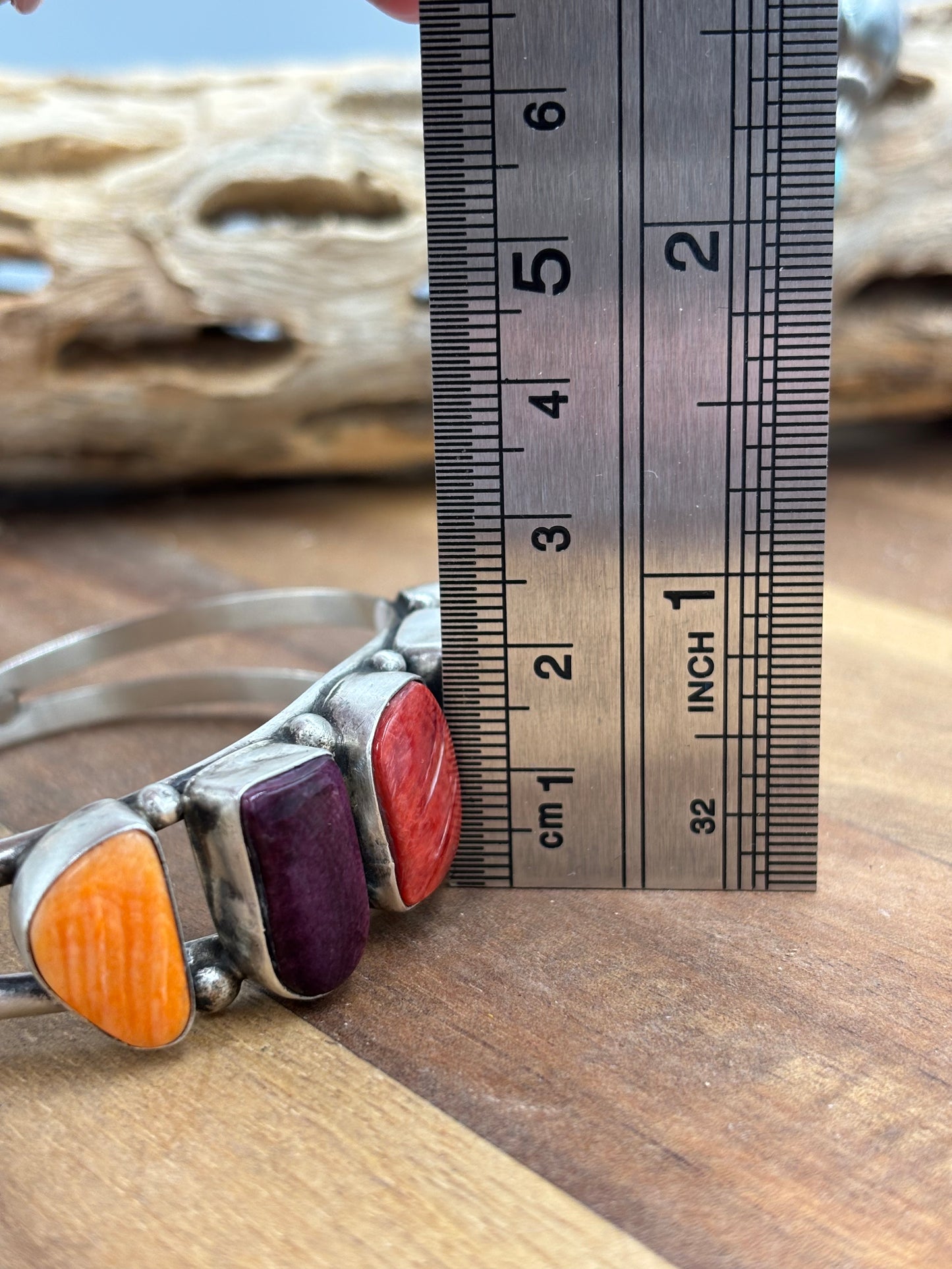Mixed Spiny Cuff #1 by Augustine Largo, Navajo