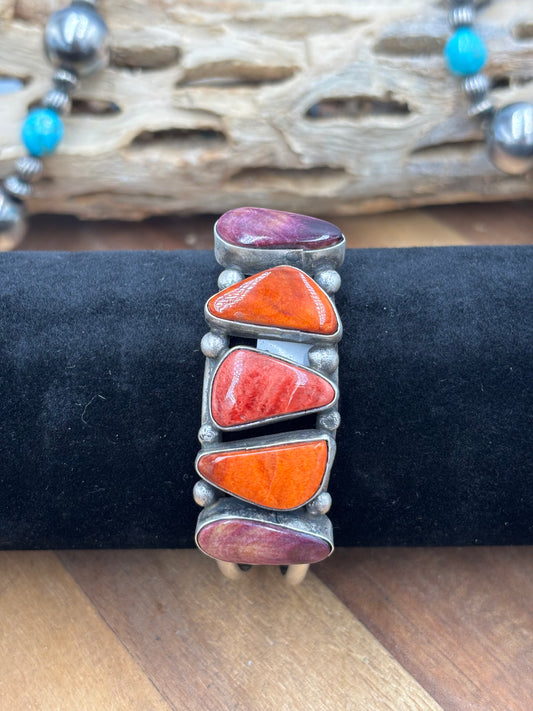 Mixed Spiny Cuff #2 by Augustine Largo, Navajo
