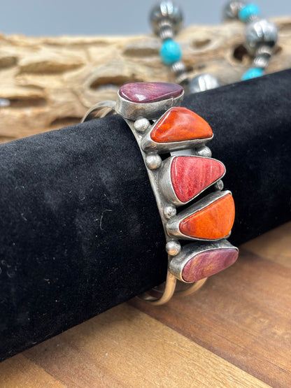 Mixed Spiny Cuff #2 by Augustine Largo, Navajo