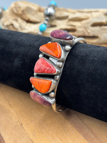 Mixed Spiny Cuff #2 by Augustine Largo, Navajo