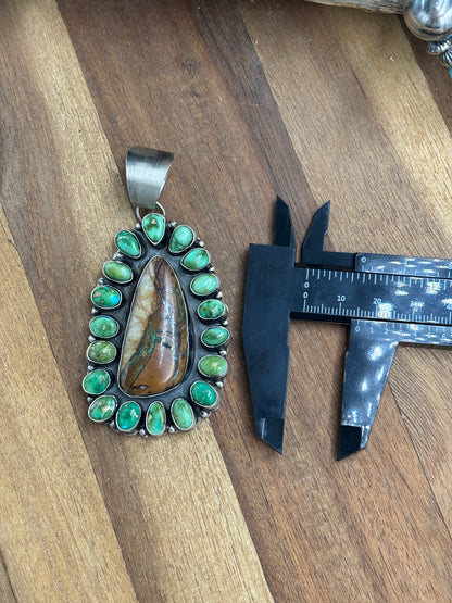 Ribbon Royston & Sonoran Gold Pendant by Ella Peter, Navajo