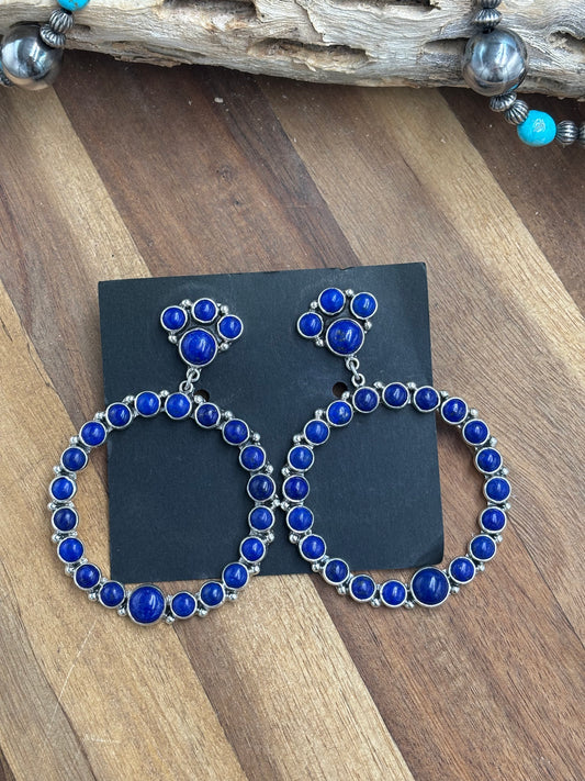 Lapis Hoop Earrings by Federico Jimenez