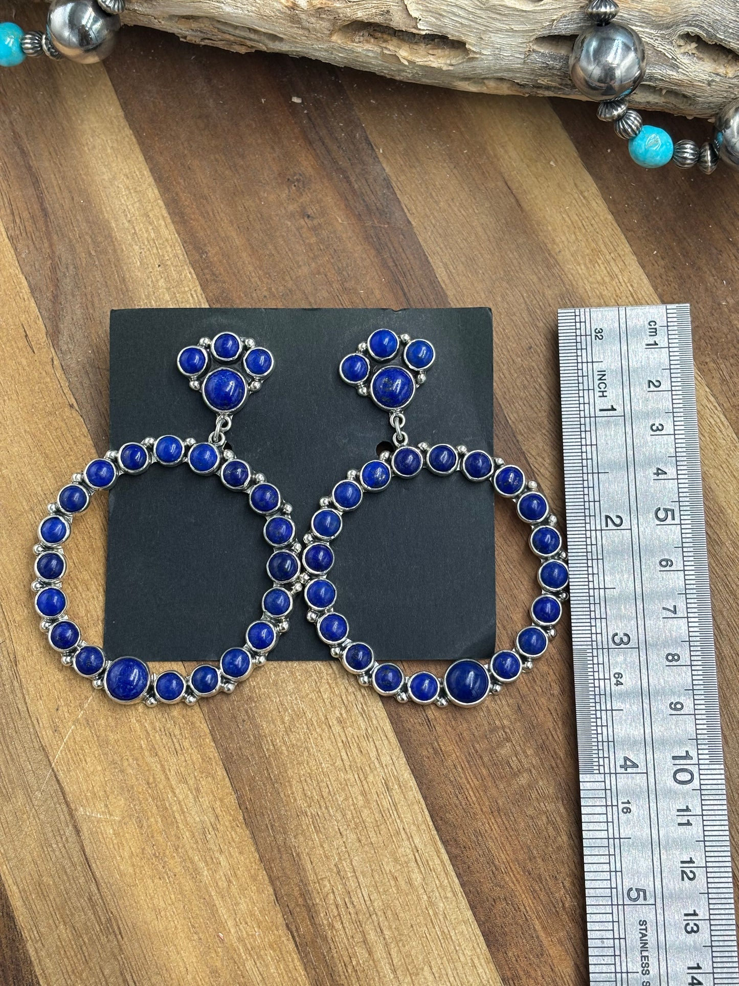 Lapis Hoop Earrings by Federico Jimenez