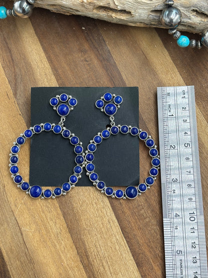 Lapis Hoop Earrings by Federico Jimenez