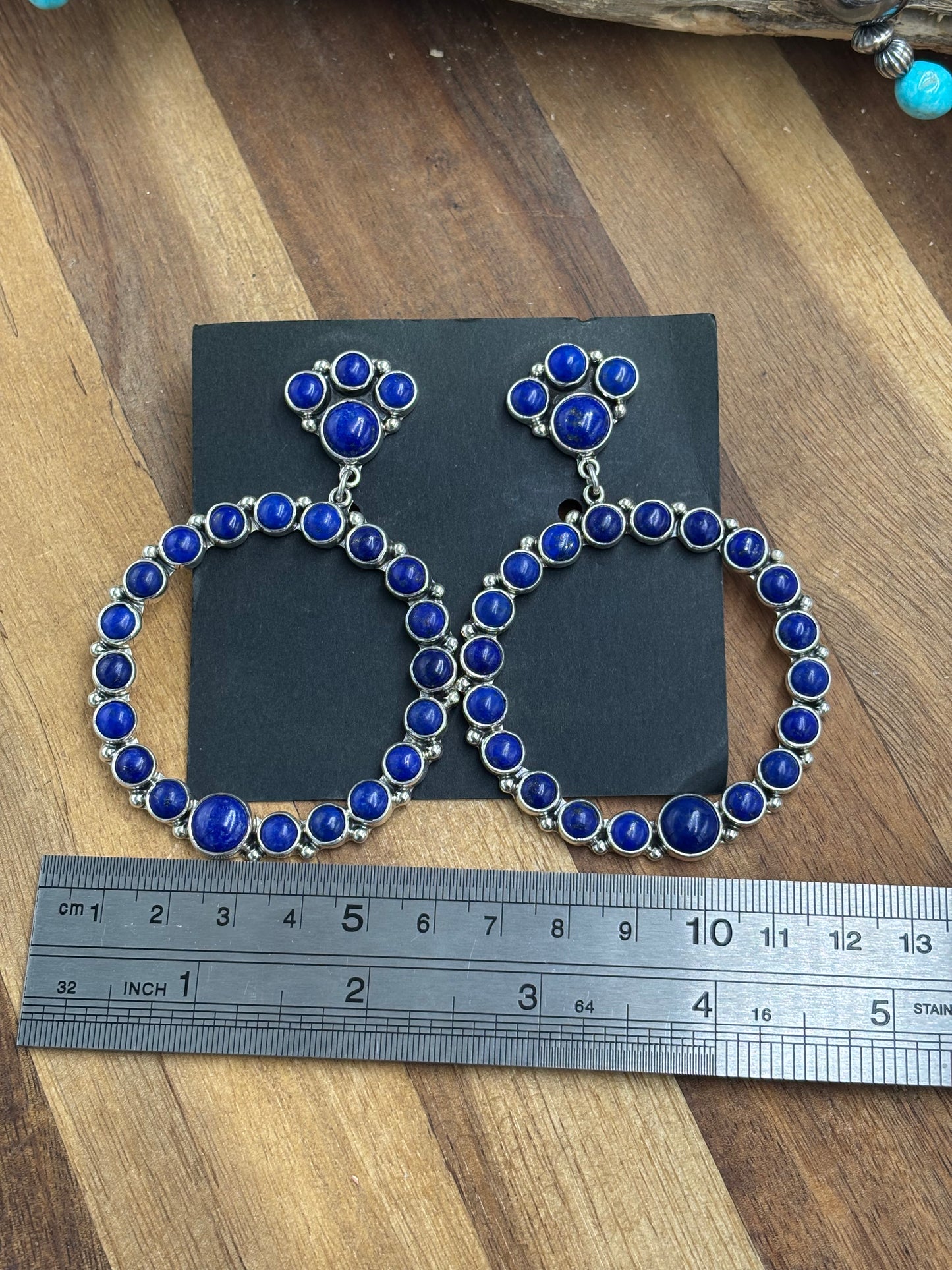 Lapis Hoop Earrings by Federico Jimenez