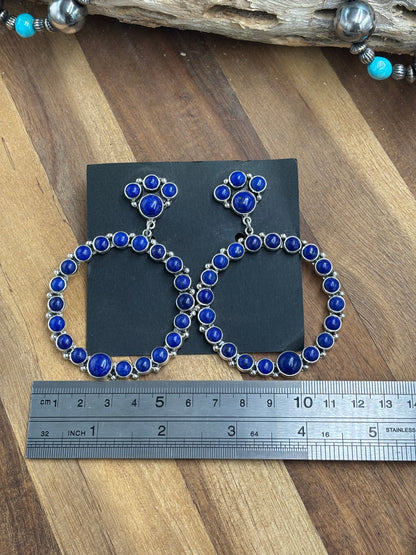 Lapis Hoop Earrings by Federico Jimenez