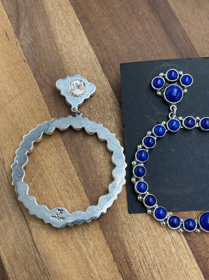 Lapis Hoop Earrings by Federico Jimenez