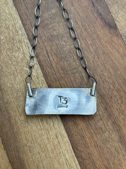 Honey Dahlia Mojave Bar Necklace by Tia Long, Navajo