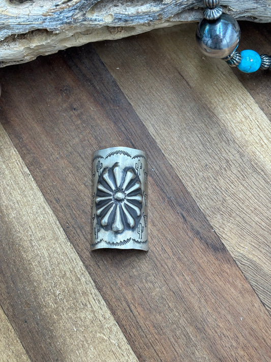Cow & Cactus Stamped Braid Keeper #722-2