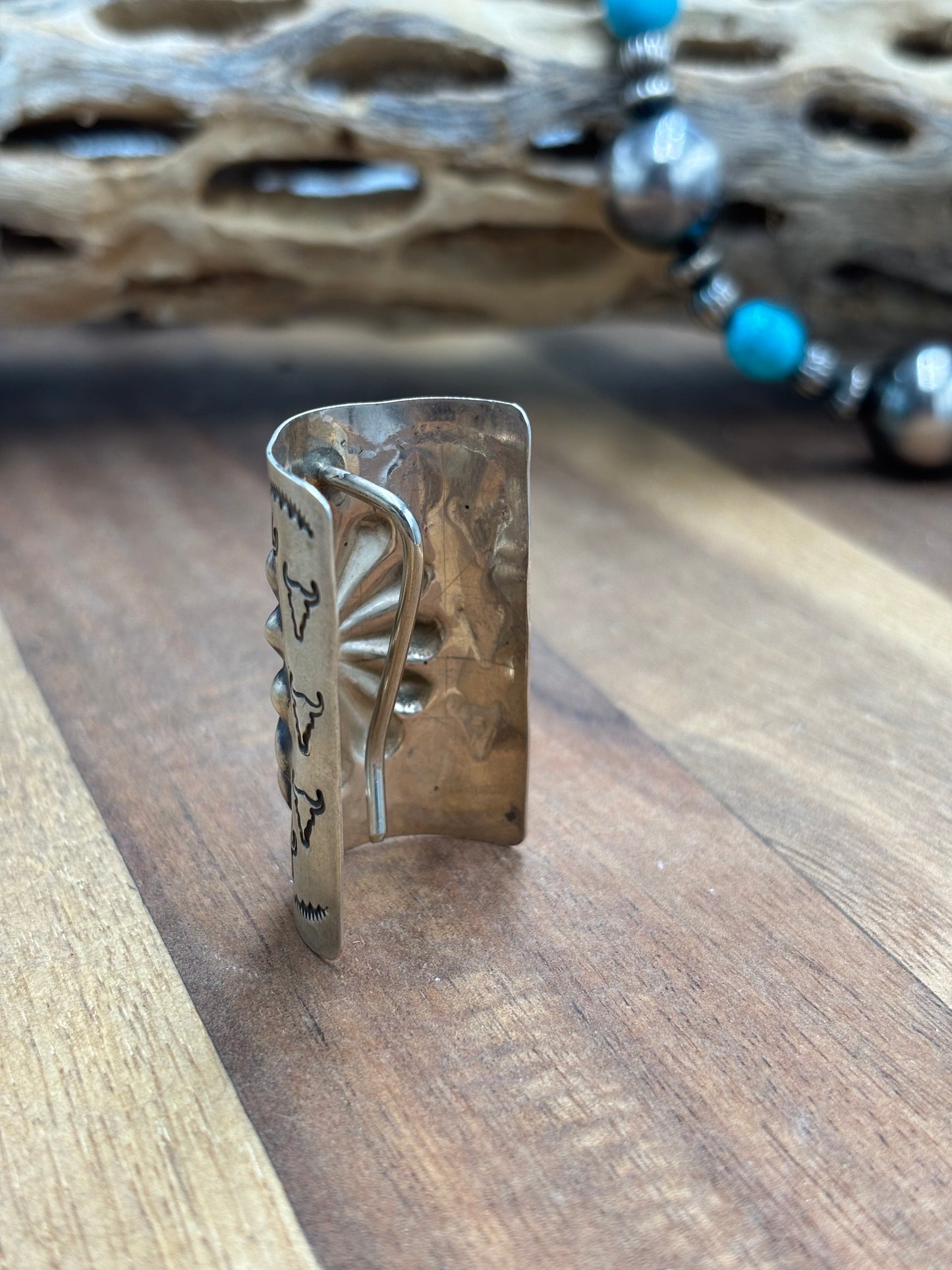 Cow & Cactus Stamped Braid Keeper #722-2