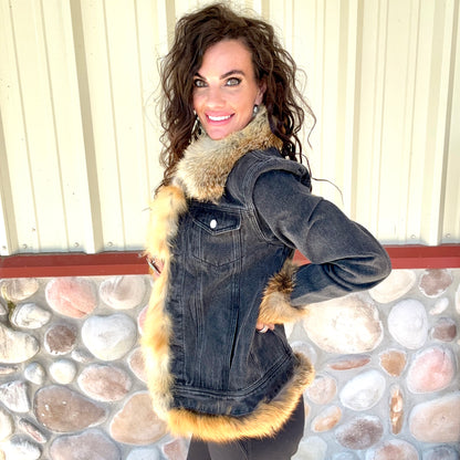 The Golden Spur Denim and Red Fox Fur