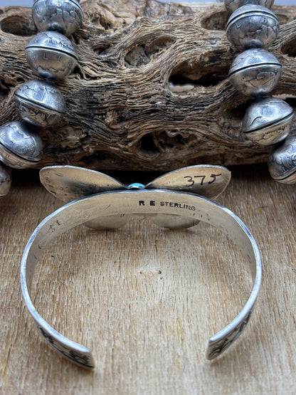 Kingman Butterfly Cuff #C by Rick Enriquez, Navajo