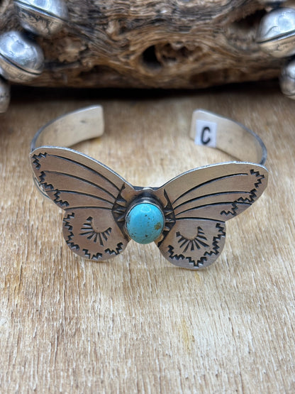 Kingman Butterfly Cuff #C by Rick Enriquez, Navajo