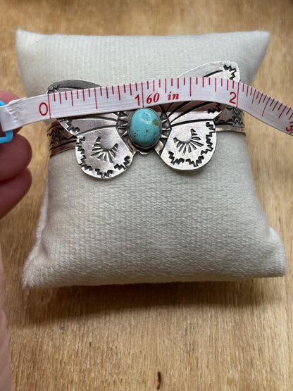 Kingman Butterfly Cuff #C by Rick Enriquez, Navajo