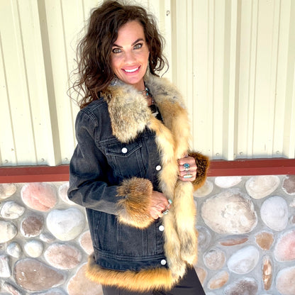 The Golden Spur Denim and Red Fox Fur