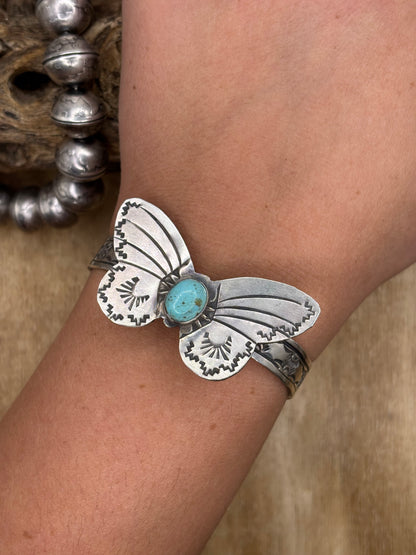 Kingman Butterfly Cuff #C by Rick Enriquez, Navajo