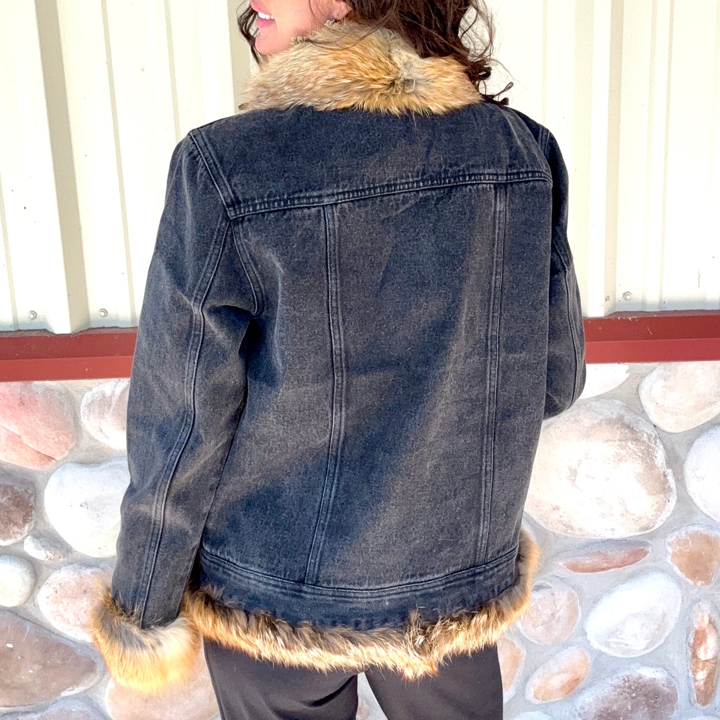The Golden Spur Denim and Red Fox Fur
