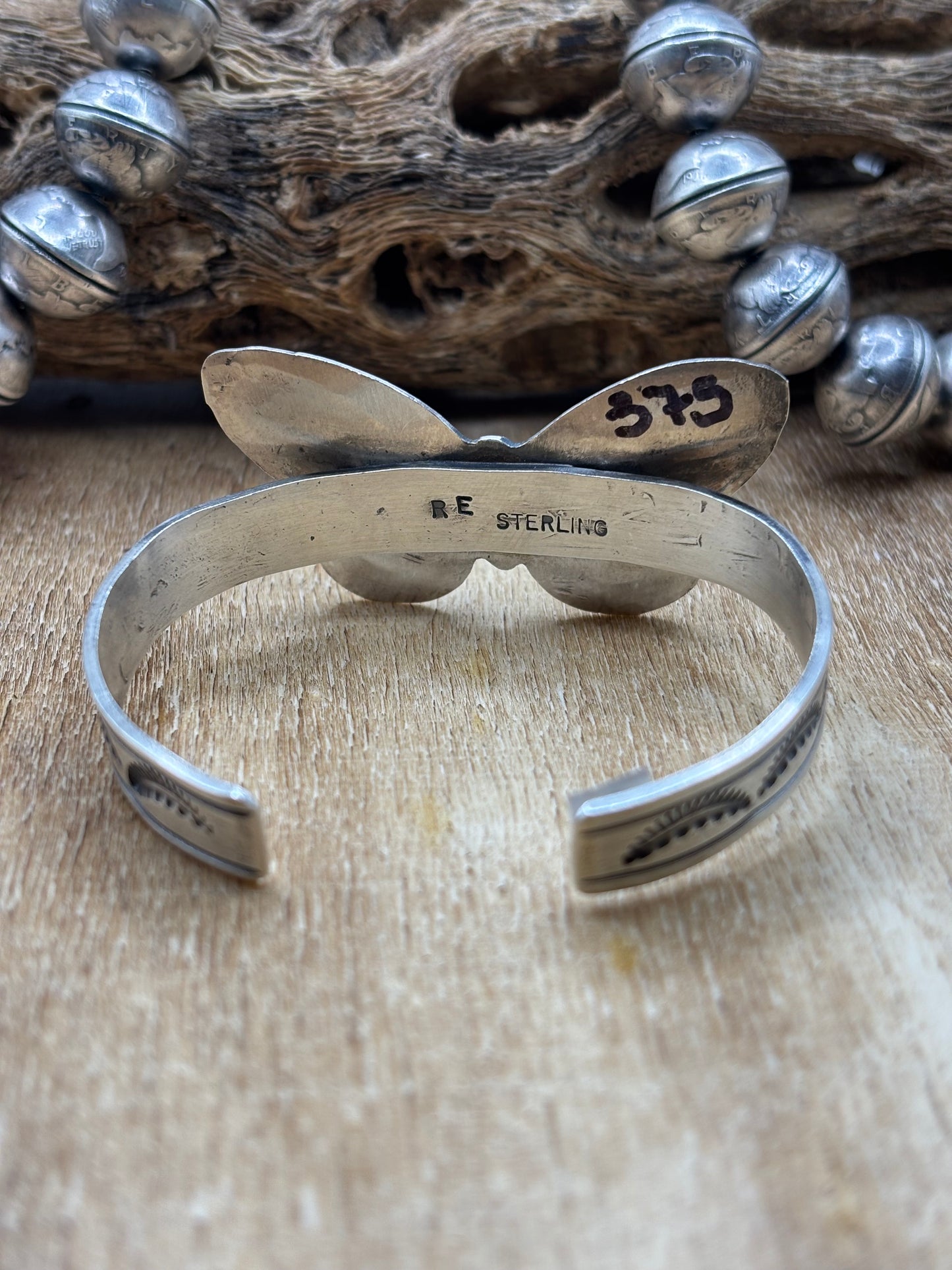 Kingman Butterfly Cuff #B by Rick Enriquez, Navajo