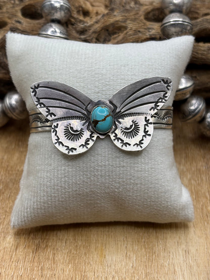 Kingman Butterfly Cuff #B by Rick Enriquez, Navajo