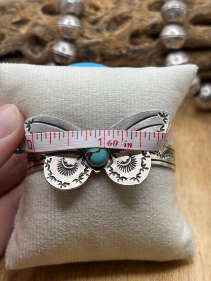 Kingman Butterfly Cuff #B by Rick Enriquez, Navajo