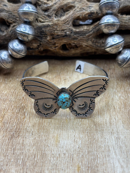Kingman Butterfly Cuff #A by Rick Enriquez, Navajo