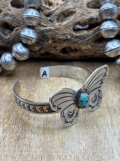 Kingman Butterfly Cuff #A by Rick Enriquez, Navajo