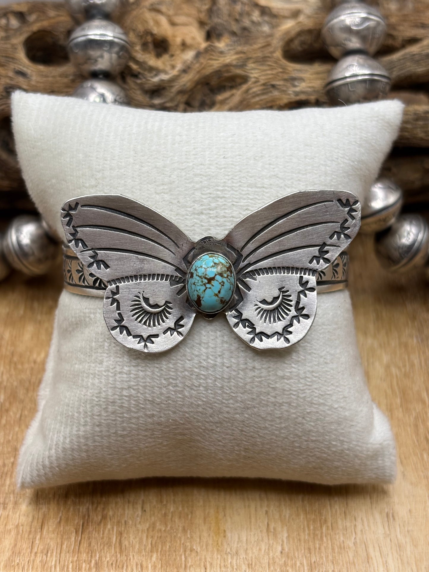 Kingman Butterfly Cuff #A by Rick Enriquez, Navajo