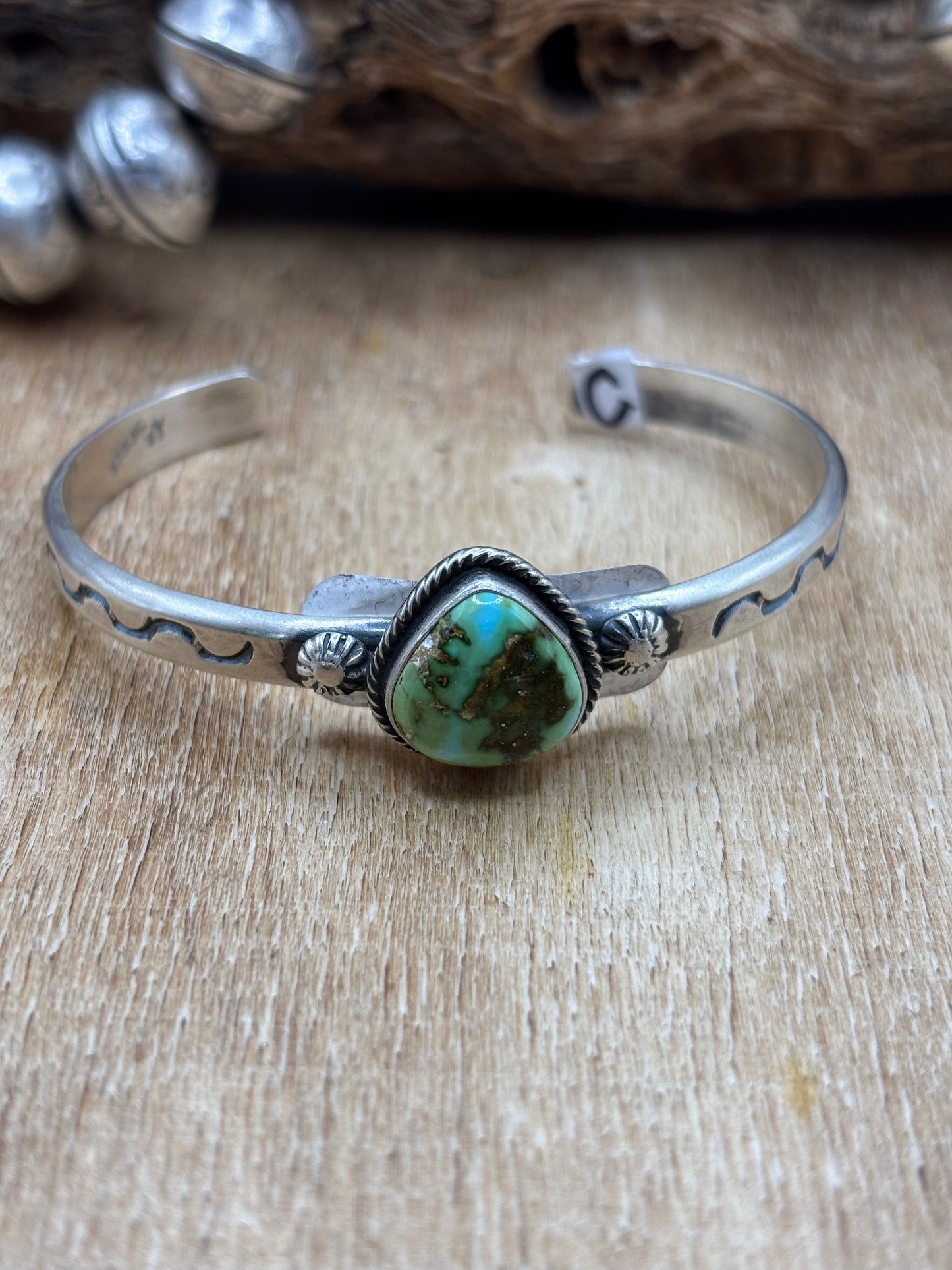 Sonoran Gold Cuff #C by Sam Yellowhair, Navajo