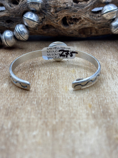 Sonoran Gold Cuff #C by Sam Yellowhair, Navajo
