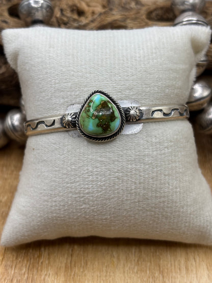 Sonoran Gold Cuff #C by Sam Yellowhair, Navajo