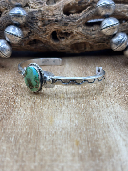 Sonoran Gold Cuff #A by Sam Yellowhair, Navajo